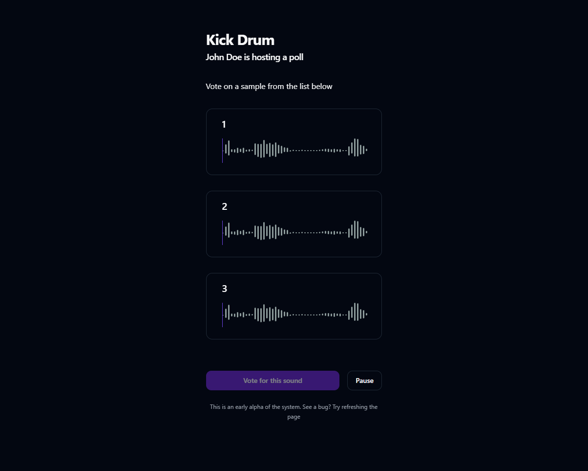 Live Voting Mechanic for Keylabs