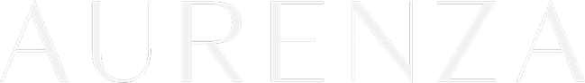AURENZA text logo in an elegant white serif font.